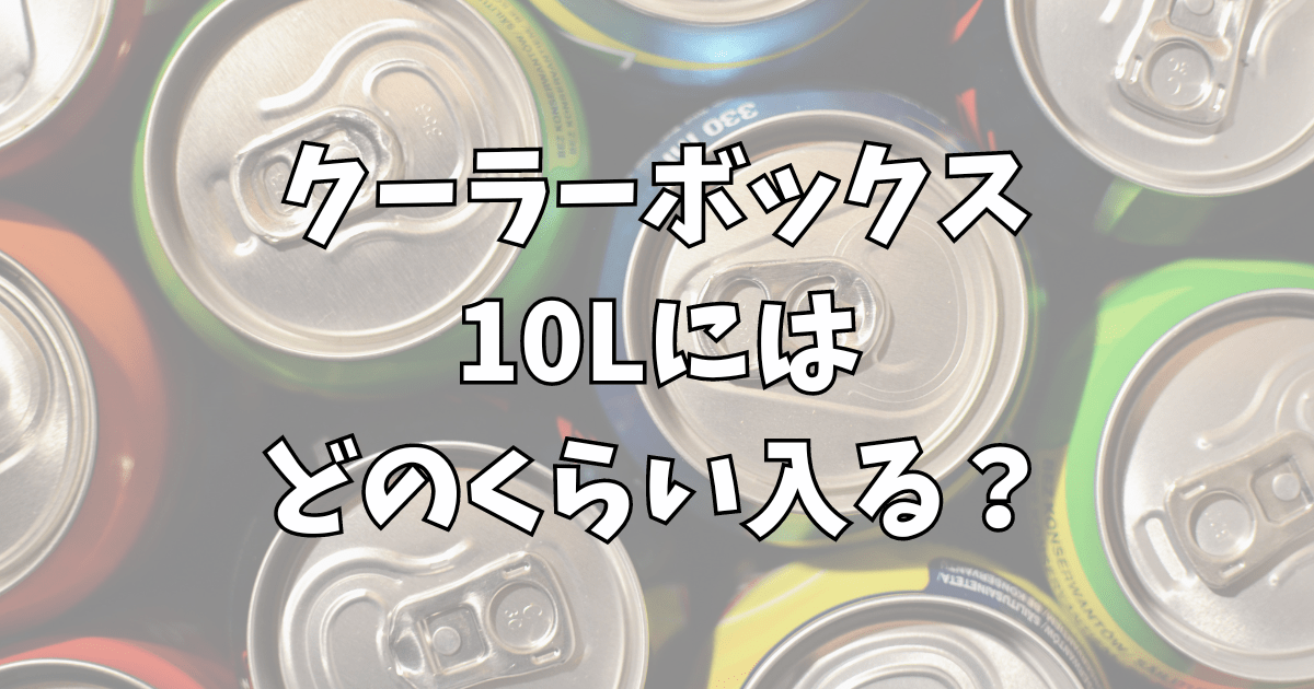 クーラーボックス10Lってどのくらい？小型で保冷力最強なの座れるものを紹介